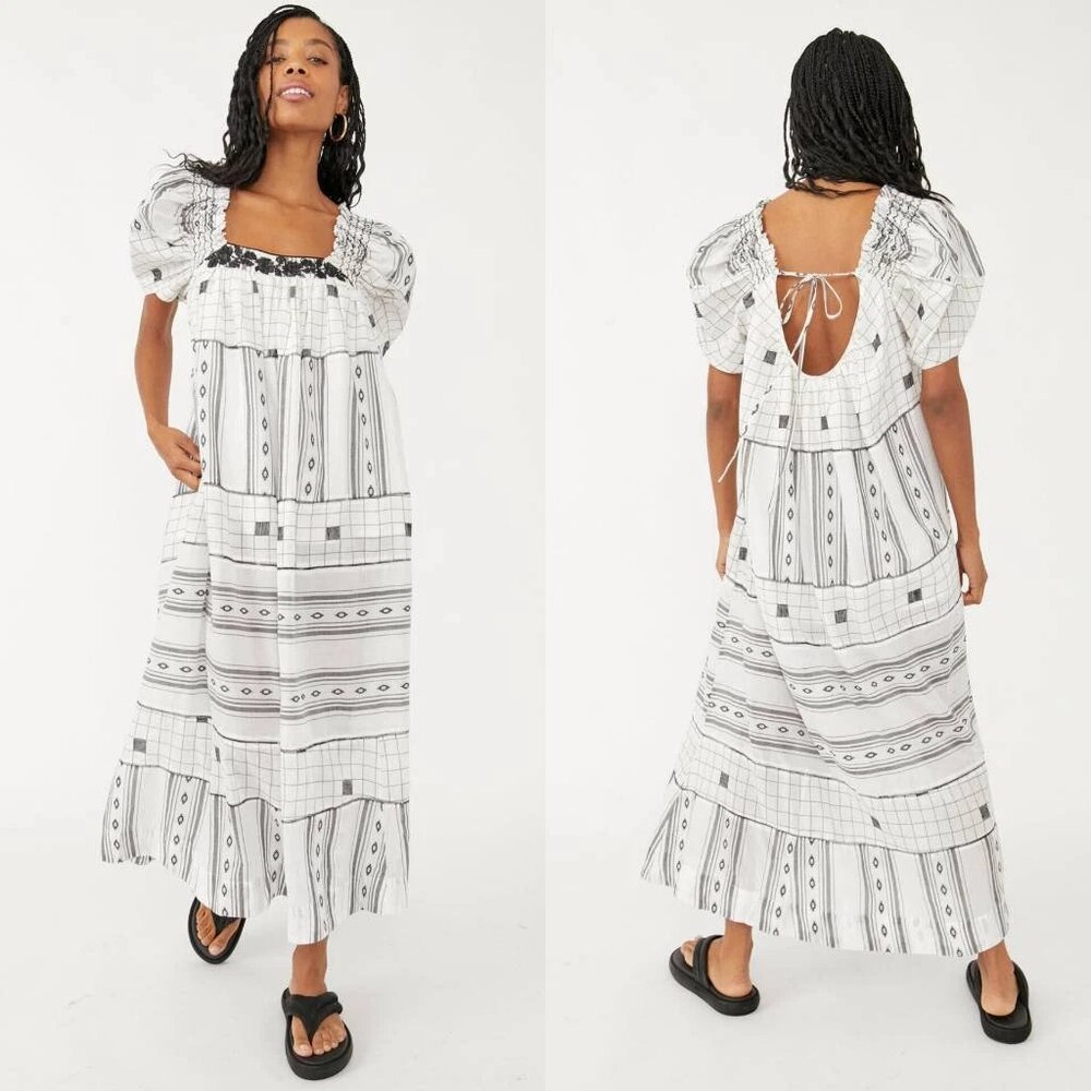 NWOT Free People Jamie Embroidered Maxi Dress